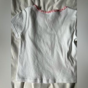 Jhon Galt (brandy melville) White cheetah neck shirt